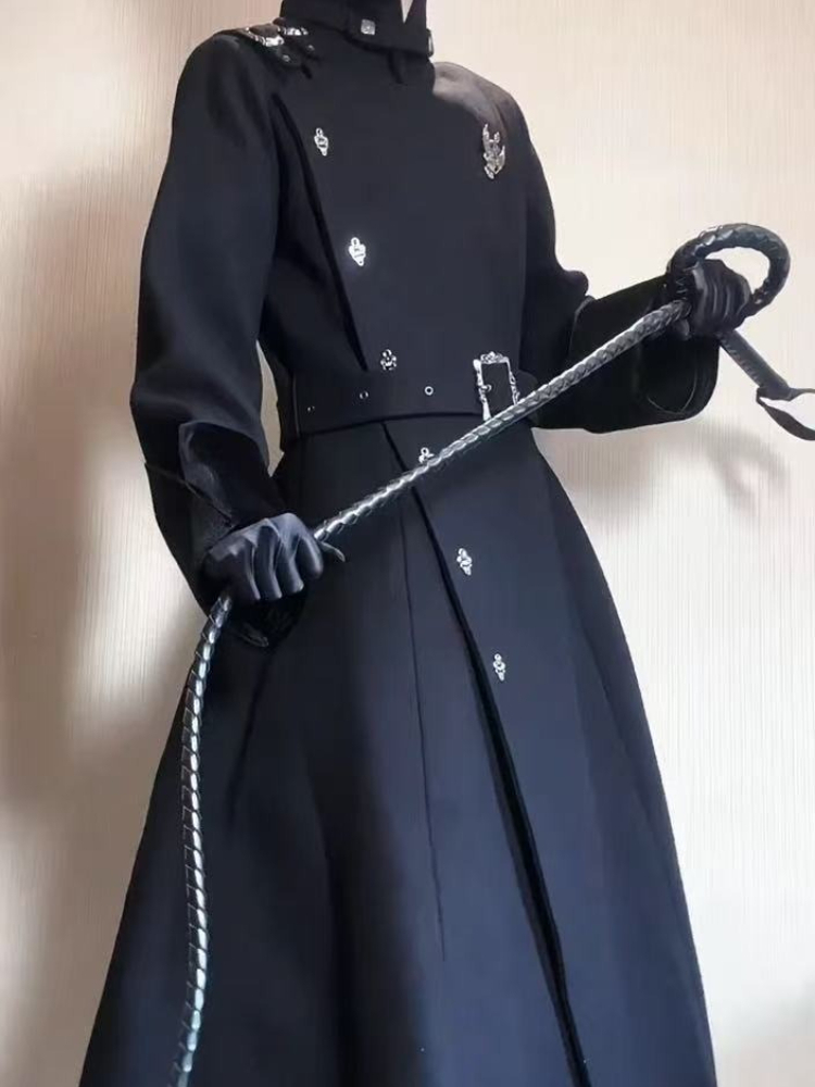 2025 Winter Gothic Belted Slim - đánh giá và giá Wool Coat Peacoat