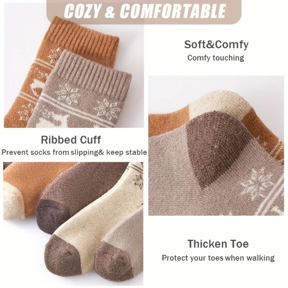 5Pairs Winter Wool Snow Socks  - đánh giá và giá Thermal Sock Wool