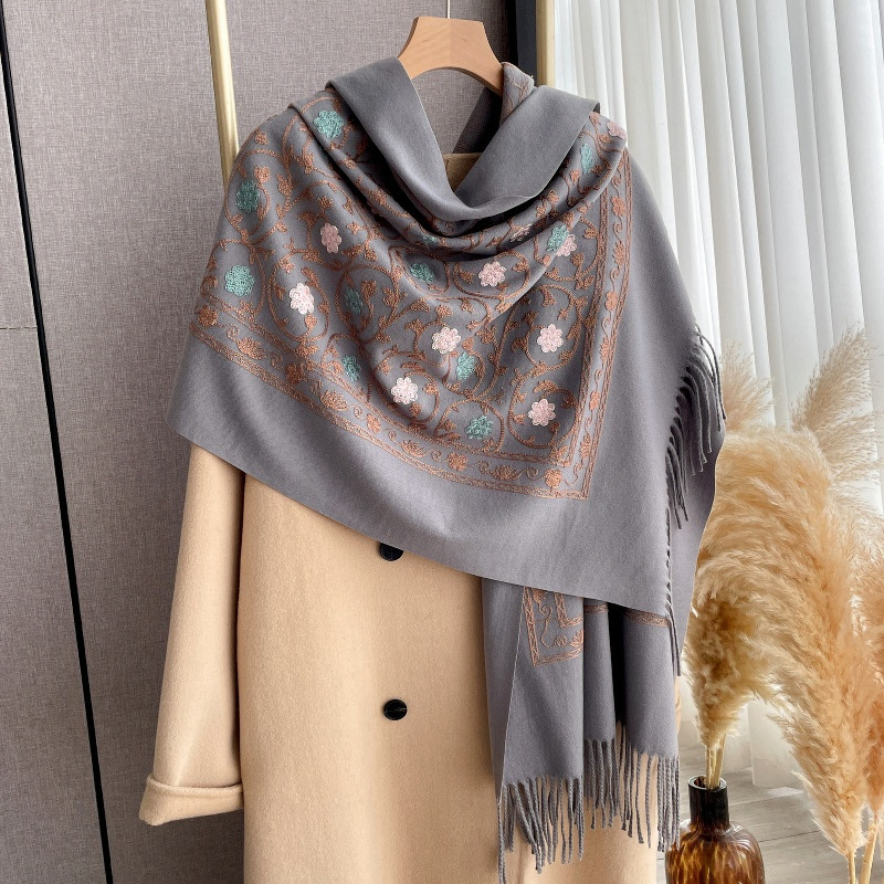 2025 New Embroidery Cashmere S - đánh giá và giá Cashmere Pashmina Wrap